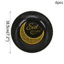Ramadan Decoration eid mubarak Disposable Tableware Paper Plate Cup Islamic Muslim Party Eid al-fitr Ramadan Mubarak Supplies