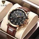 2022 Men's Watches LIGE Top Brand Luxury Men Wrist Watch Men Leather Quartz Watch Sports Waterproof Male Clock Relogio Masculino