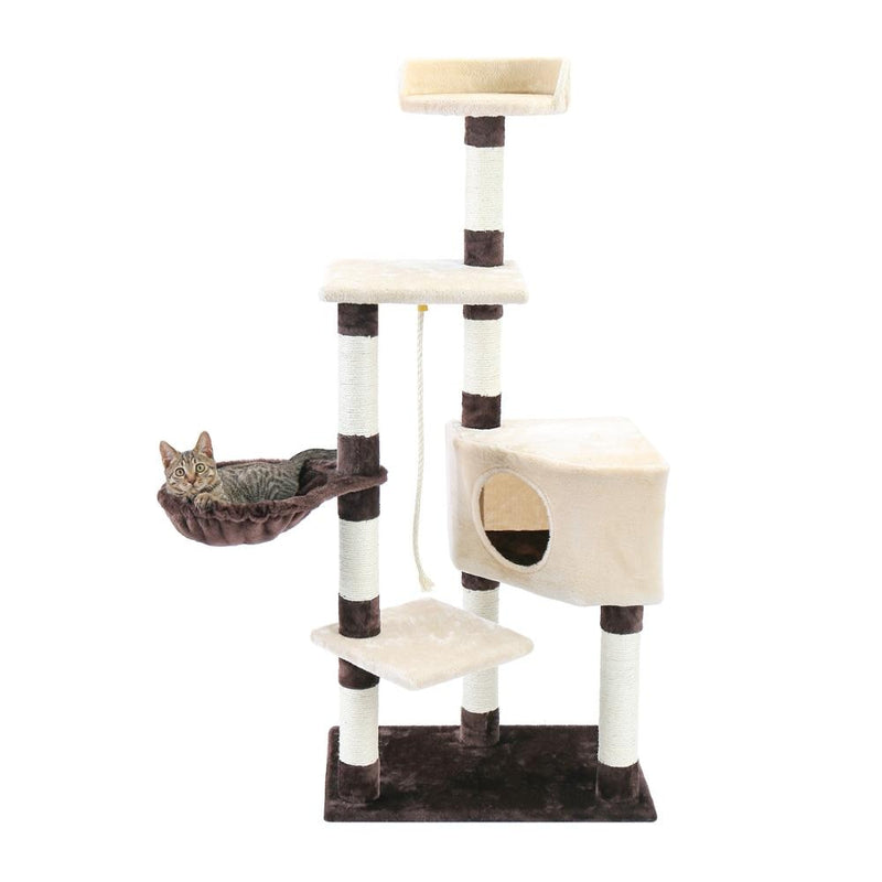 Wood Cat Tree Cats Multi Floor Large Play Tower Sisal Scratching Post Kitten Furniture Activity Centre  Condo Playhouse Dang toy