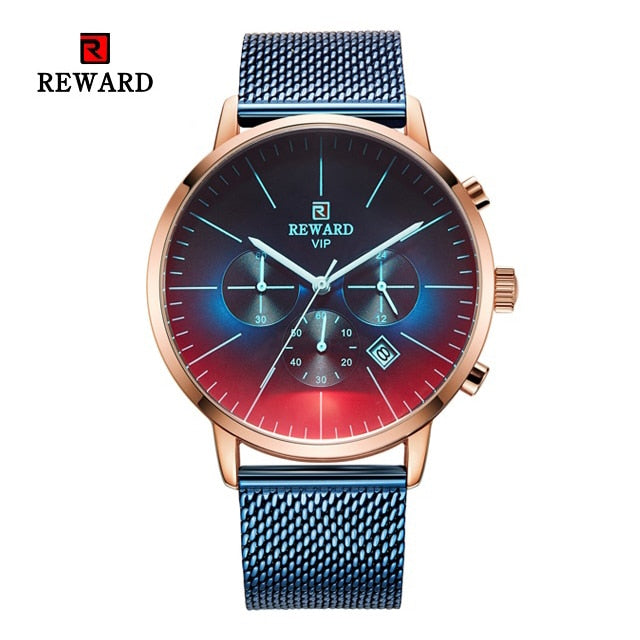 2022 New Fashion Color Bright Glass Watch Men Top Luxury Brand Chronograph Men&