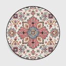 Indian ethnic style rug Area Rug for Living Room Flower Pattern Round Carpet roundmat for  Rooms could Mechanical Wash