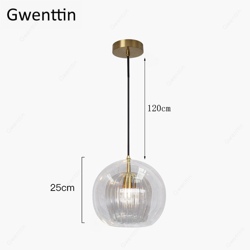 Lámpara colgante Led de cristal nórdico, luces colgantes modernas para cocina, barra, lámpara Industrial, accesorios de iluminación para comedor y sala de estar, decoración del hogar