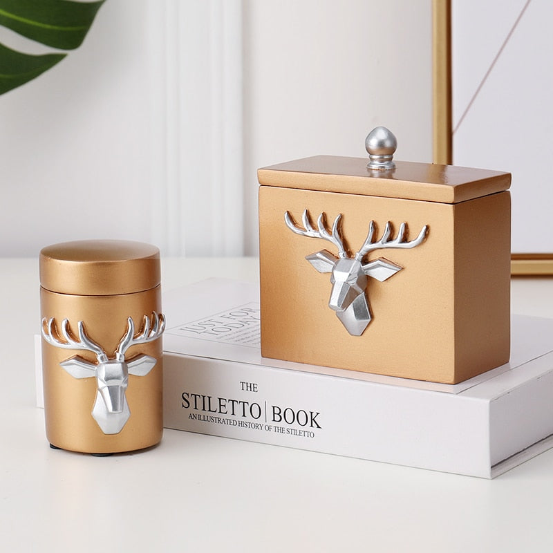 Deer Head Craft Toothpick Holder Tabel Storage Box Toothpick Dispenser Container Toothpick Dispenser