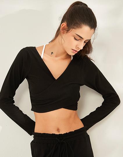 Women Long Sleeves Yoga Crop Top Ribbed Female Breathable Sport T Shirt Workout Fitness shirt Gym top Running  Sweater clothes