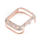 Armor Copper Protective Case for Apple Watch 7 Series 6 SE 5 4 3 Carved Diamond Cover Bumper for Iwatch 41mm 45mm 40mm 44mm 42mm