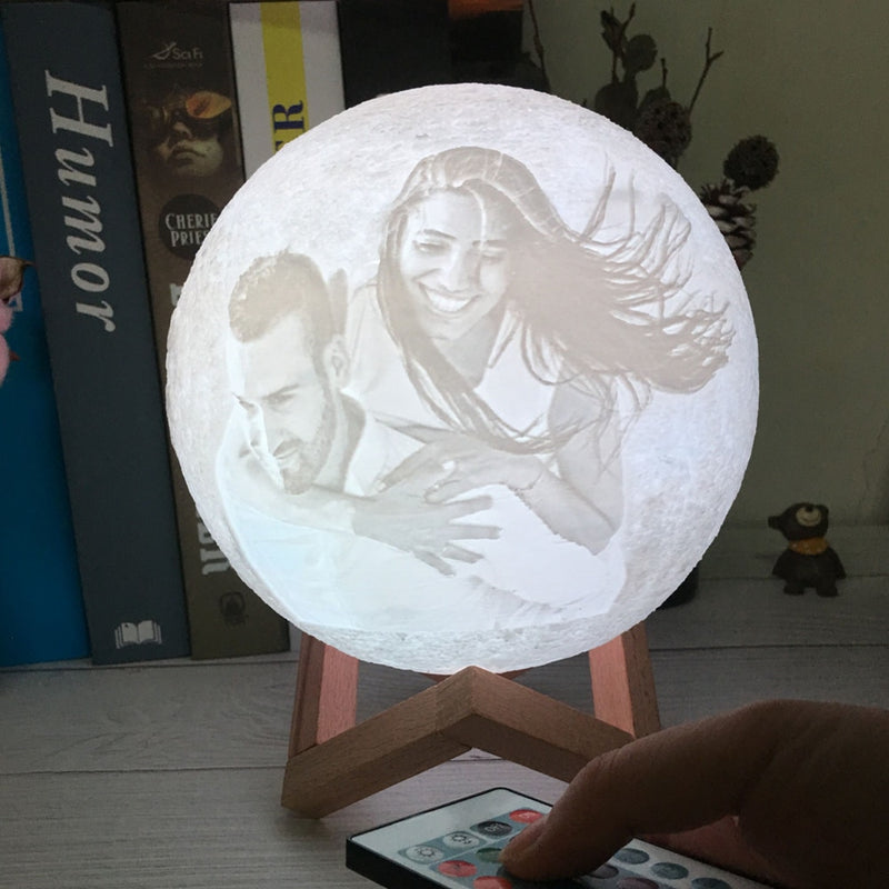 Photo/Text Customized 3D Printing Moon Lamp  Touch Switch Night Light for Kids Girlfriend family Custom gift Home Decor Dropship