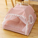 Sweet Princess Cat Bed Foldable Cats Tent Dog House Bed Kitten Dog Basket Beds Cute Cat Houses Home Cushion Pet Kennel Products