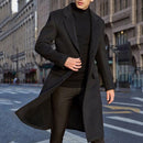Autumn Winter Mens Wool Coat Solid Long Sleeve Woolen Jackets Fleece Men Overcoat Streetwear Fashion Long Trench Coat Outerwear