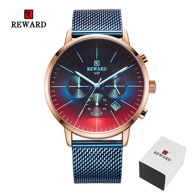 2022 nuevo reloj de cristal brillante de Color a la moda para hombre, cronógrafo de marca de lujo, reloj de negocios de acero inoxidable para hombre, reloj de pulsera para hombre