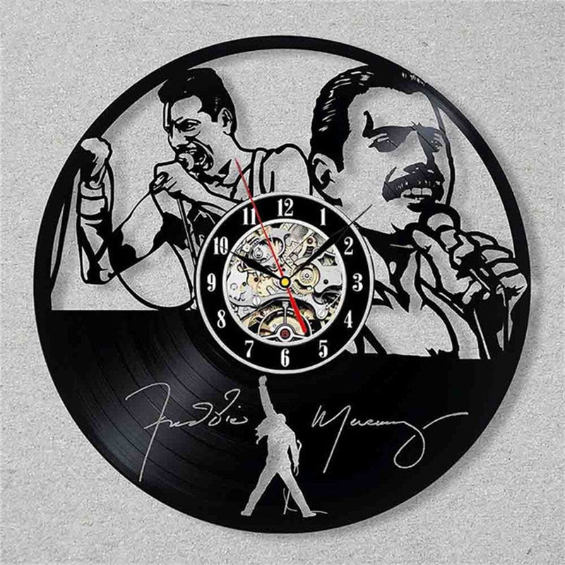 Queen Rock Band Wanduhr, modernes Design, Musikthema, klassische Schallplattenuhren, Wanduhr, Kunst, Heimdekoration, Geschenke für Musiker