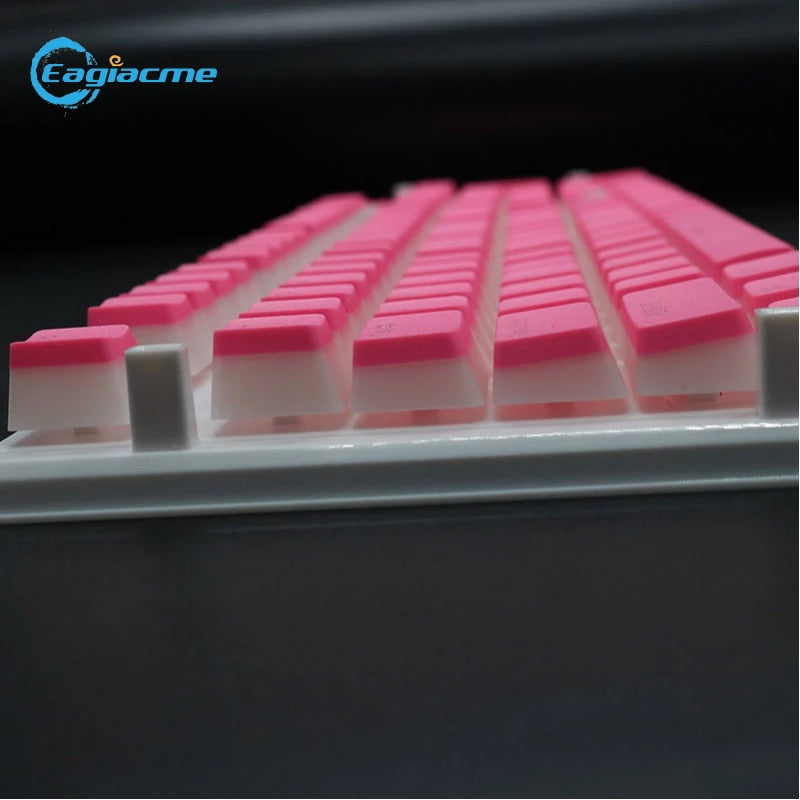 PBT OEM Profile Transaprent Pudding Keycaps Mechanical Keyboard Backlit 108 Keys Double Color Gaming Mechanical Keycap Universal