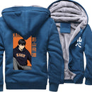 Anime japonés Haikyuu estampado Kageyame sudaderas con capucha para hombre ropa de calle 2021 invierno cálido sudaderas Harajuku abrigos chaqueta divertida