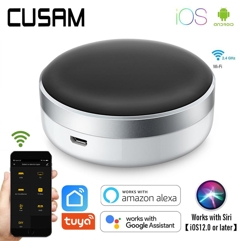 Smart Home Automation Universal IR Remote Control WiFi + Infrared Wireless Switch Google Assistant Alexa Siri Voice Control