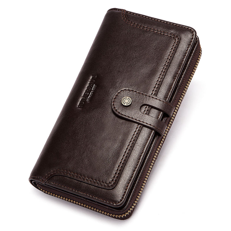 2022 Men Wallet Genuine Leather Purse Male Rfid Short Clutch Multifunction Storage Bag Coin Purse Luxury Card Bags High Quality