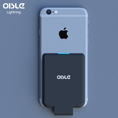 OISLE Mini-Back-Clip-Akku für iPhone 12 11 X 7 8 6 Plus SE XS MAX XR SE2 Slim Backup External Battery Charger Case Power Bank