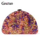 Semicircle Acrylic Wallet Women Evening Clutches Design Bag Shell Handbags Colorful Party Wedding Purses Free Shipping Wholesale