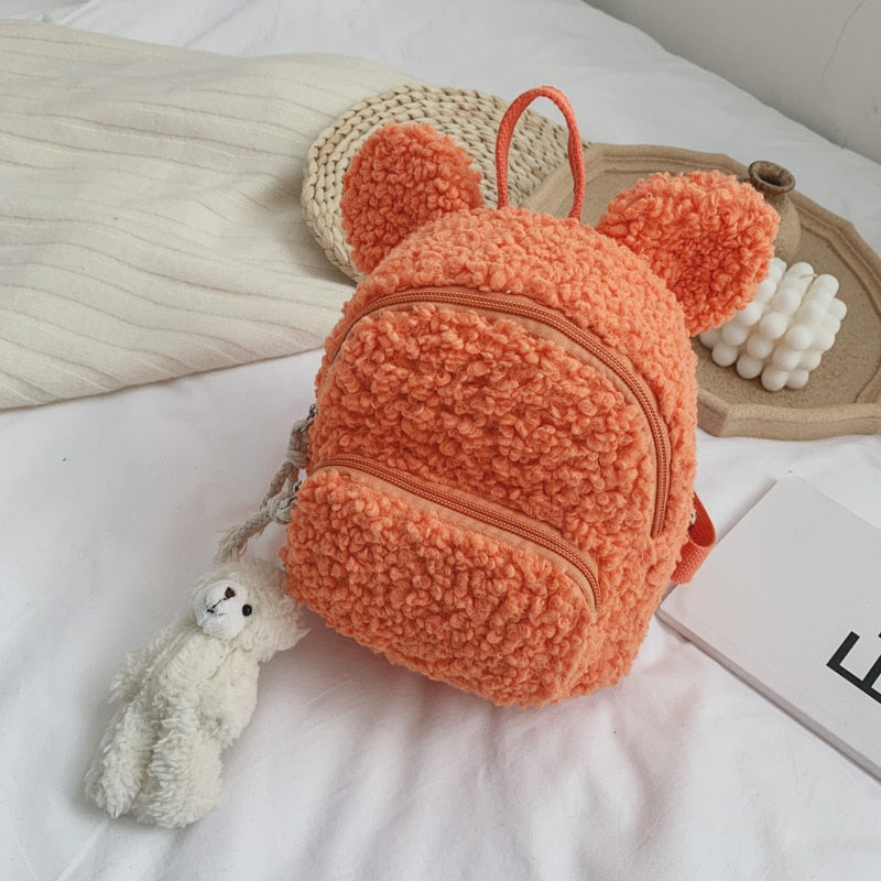 Kid&#39;s Backpack Easter Mini Simple Plush Rabbit Bag Korean Children&#39;s Plush Bear Pendant Shoulder Bag Tide Child Girl Purse Bag