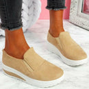 Damen Turnschuhe Einfarbige Flache Plattform Leichte Damenschuhe Komfort Slip On Flache Tennisschuhe Damen Loafers Mujer Zapatos