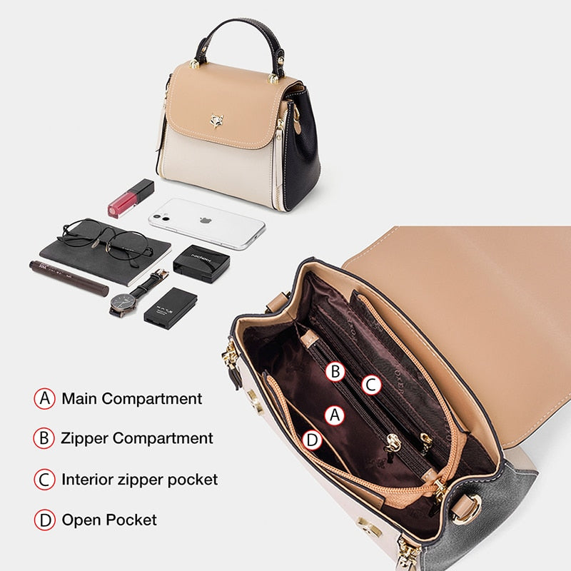 FOXER, bolsos de hombro para mujer, bolsos cruzados, bolso cruzado a la moda, bolso elegante de gran capacidad, bolso de mensajero mediano para mujer