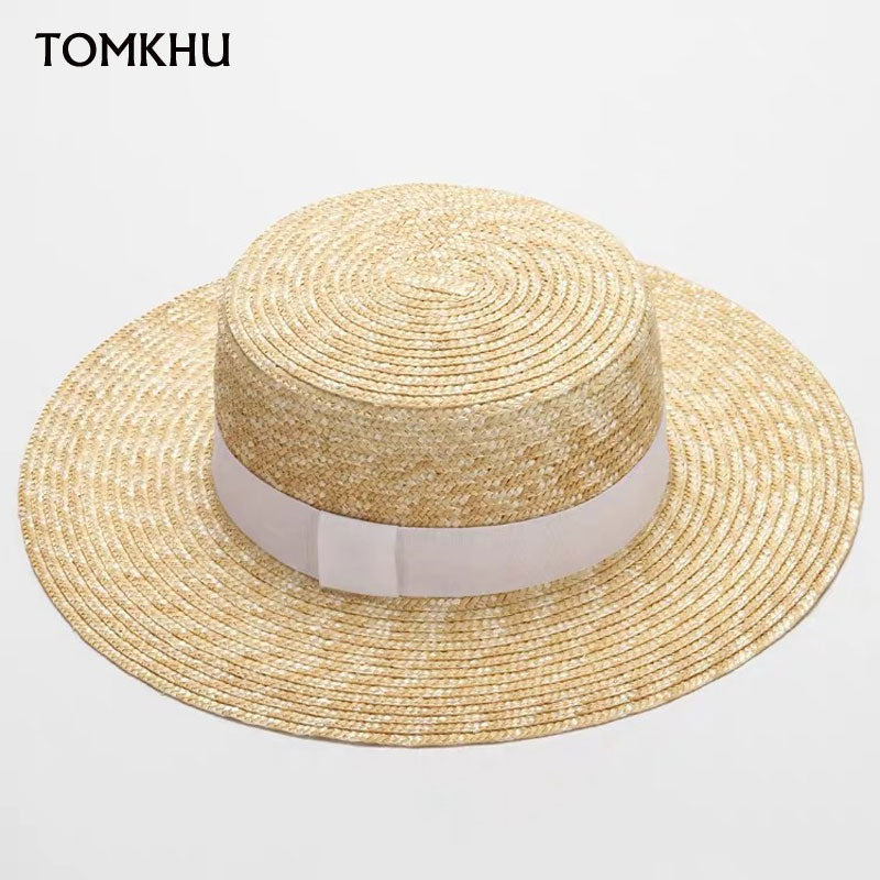 2020 verano mujeres sombrero de paja de ala ancha moda Chapeau Paille señora sombreros de sol Boater trigo Panamá playa sombreros Chapeu Feminino gorras