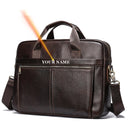 WESTAL Men&#39;s Briefcases Messenger Bag Men&#39;s Genuine Leather 14&#39;&#39; Laptop Bag Man Leather Office Business Bags for Document 8572