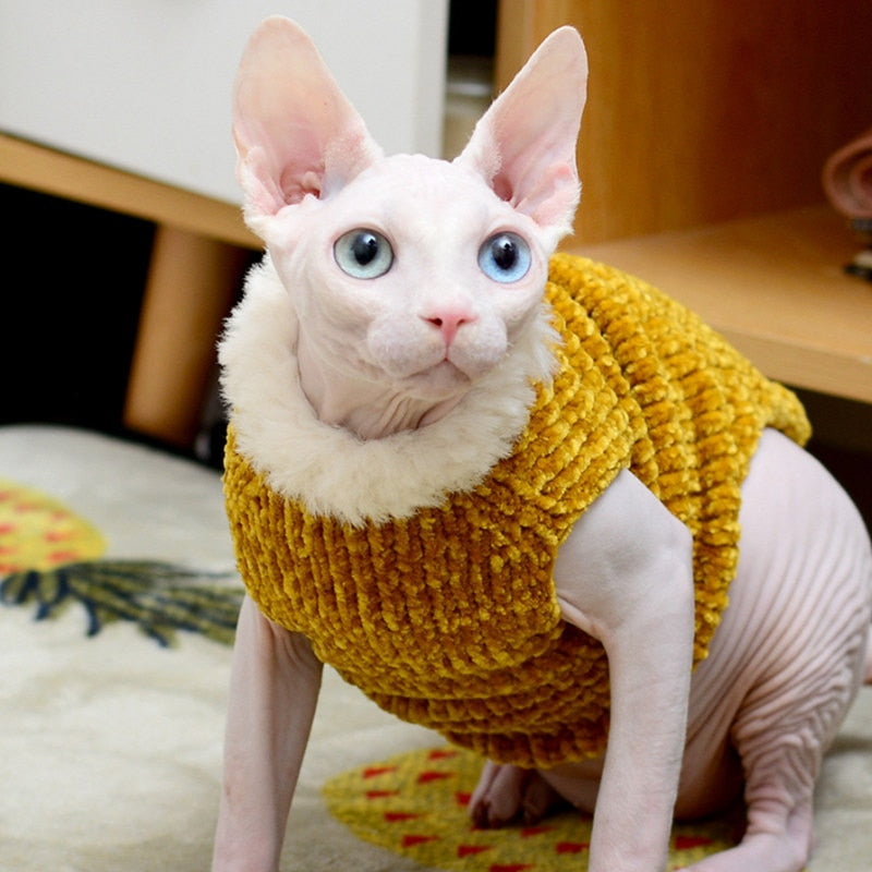 [MPK Store]Hairless cat sphinx cat clothes handmade sweater warm vest autumn and winter