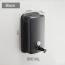 500/800/1000/1200 ml Soap Dispenser Wall Mount Black 304 Stainless Steel Soap Dispensers Leakproof Bathroom Soap Pump