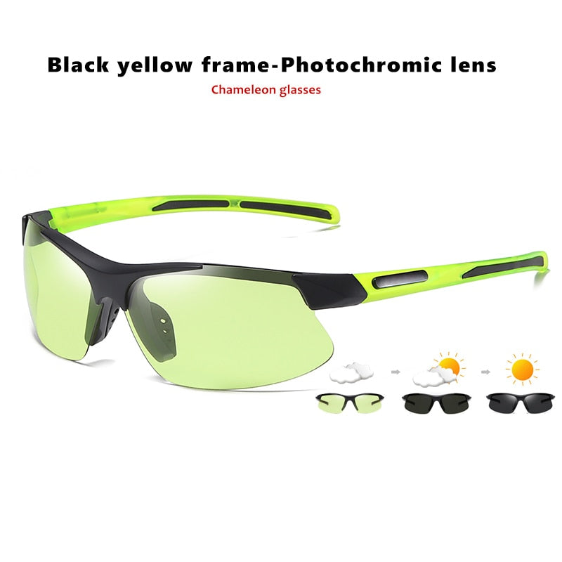 Gafas de sol fotocromáticas para deportes al aire libre de diseño de marca, gafas de sol polarizadas ultraligeras a prueba de viento para hombre, gafas de mujer zonnebril heren