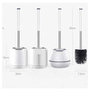 Cleanhome Wall Hanging TPR Toilet Brush with a Tweezer and Holder Set Silicone Bristles for Floor Bathroom Cleaning