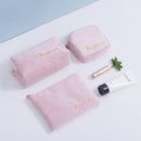 PURDORED 3 Pcs/set Velvet Cosmetic Bag Set Solid Women Makeup Bag Organizer Travel Toiletry Wash Bag Kit Neceser Kosmetyczka