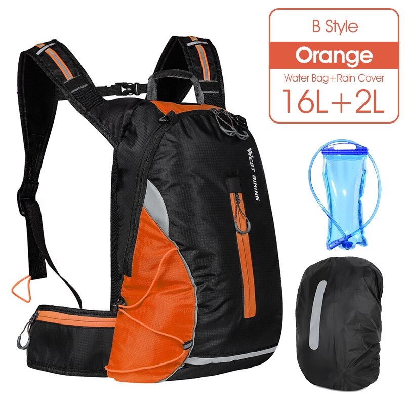 WEST BIKING impermeable bicicleta bolsa portátil reflectante deportes ciclismo mochila al aire libre senderismo escalada MTB bicicleta accesorios