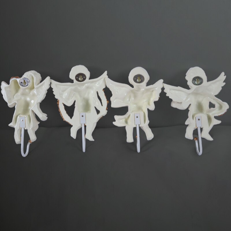 European angel statue wall decor hanger Creative TV blackground home mural living room wall art coat bag keys holder hanger