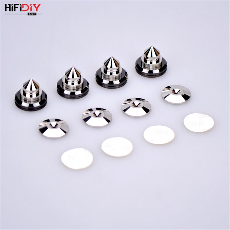 HIFIDIY LIVE 4 Sets or 4 PCS speakers Stand Feet Foot Pad Pure copper silver loudspeaker box Spikes Cone Floor Foot Nail M28*26