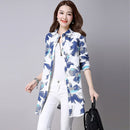 Lotus Blossom Linen Heritage Blouse