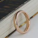 Vnox Trendy Bright 585 Rose Gold Tone Engagement Rings for Couples Stainless Steel with CZ Stone Men Women Wedding Bands
