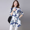 Lotus Blossom Linen Heritage Blouse
