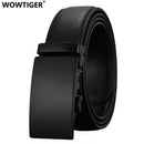 WOWTIGER, diseñadores de moda, cinturón de lujo de cuero con hebilla automática para hombre, cinturones con hebilla de aleación para hombre de negocios, Ceinture Homme