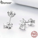 BAMOER 925 Sterling Silver Jewelry Sets Clear Cubic Zircon Shining Star Necklace Women Ring Jewelry Set Luxury Jewelry ZHS097