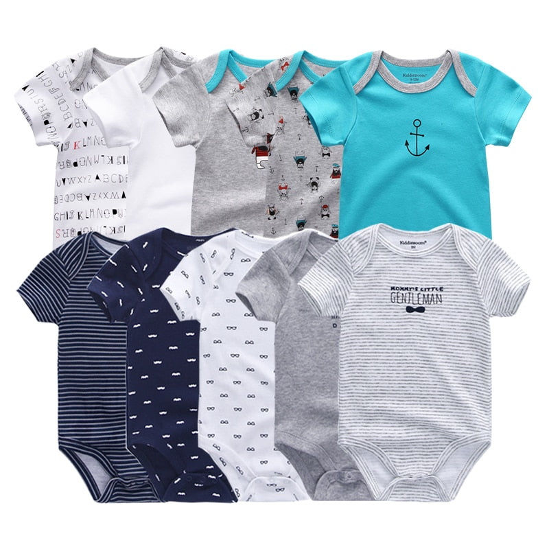 5PCS/Lot Newborn 100%Cotton Unicorn 0-12M Baby Boys Clothes Bodysuits Girls Clothing Baby Girls Clothes Roupas de bebe