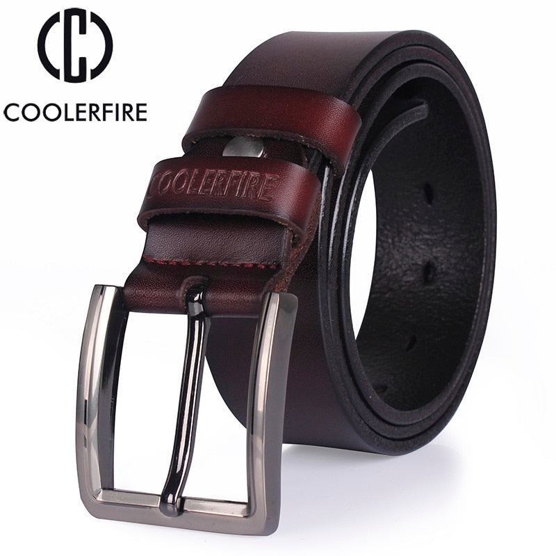 cowhide genuine leather belts for men brand male pin buckle jeans cowboy Mens Belts Luxury Designer High Quality  Leather belt