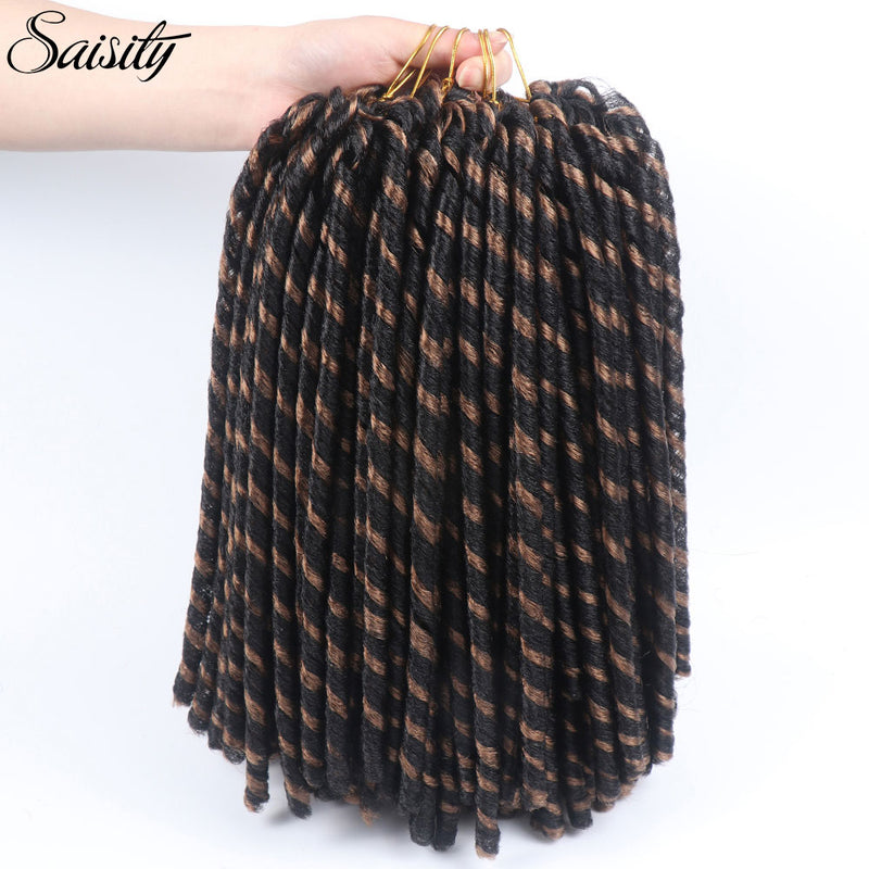 Saisity 14‘’faux locs crochet hair soft and light dreadlocks crochet braids synthetic crochet hair extensions 15 strands/pack