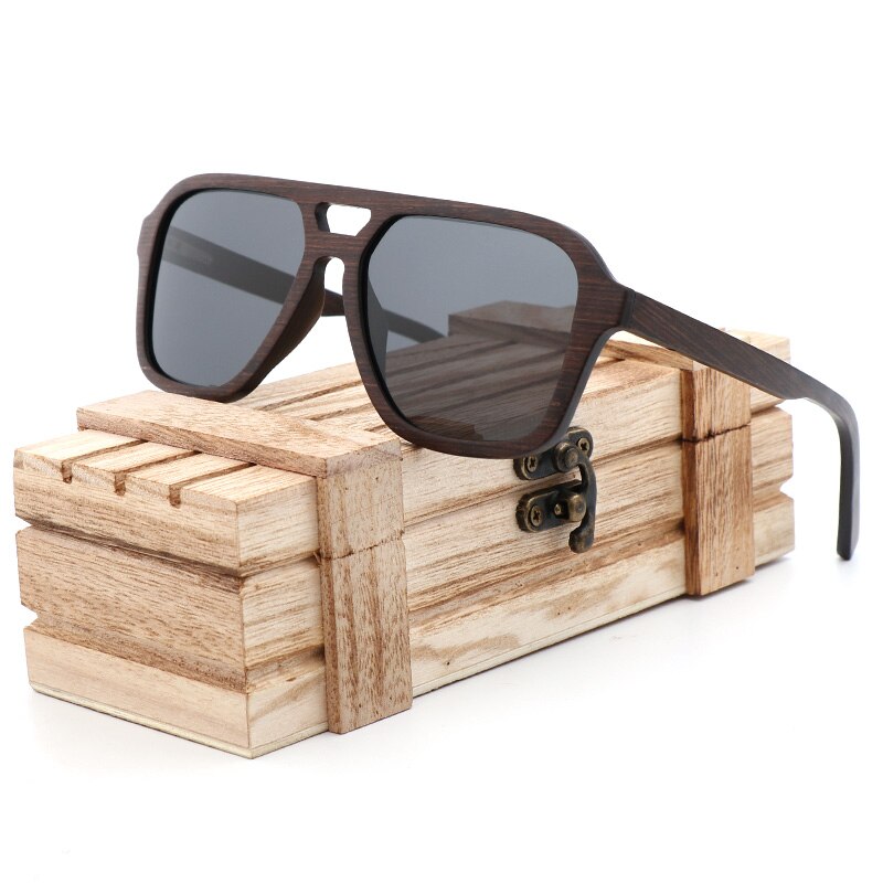 Gafas de sol polarizadas Retro para hombre, Gafas de sol estilo piloto para mujer, Gafas de sol de alta calidad hechas a mano de fábrica, Gafas de madera Natural, Gafas de sol