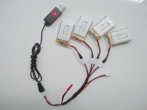 3.7v 650mah 20c battery+USB cable charger for drone  X5C X5 X5SC X5SW X5C-1 2.4G rc quadcopter parts Li-po battery