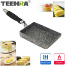TEENRA Aluminiumlegierung Spiegelei-Pfannen Mini Quadratisch Antihaft Japanischer Stil Bratpfanne Spiegelei-Pfannen Maker Frühstückstopf