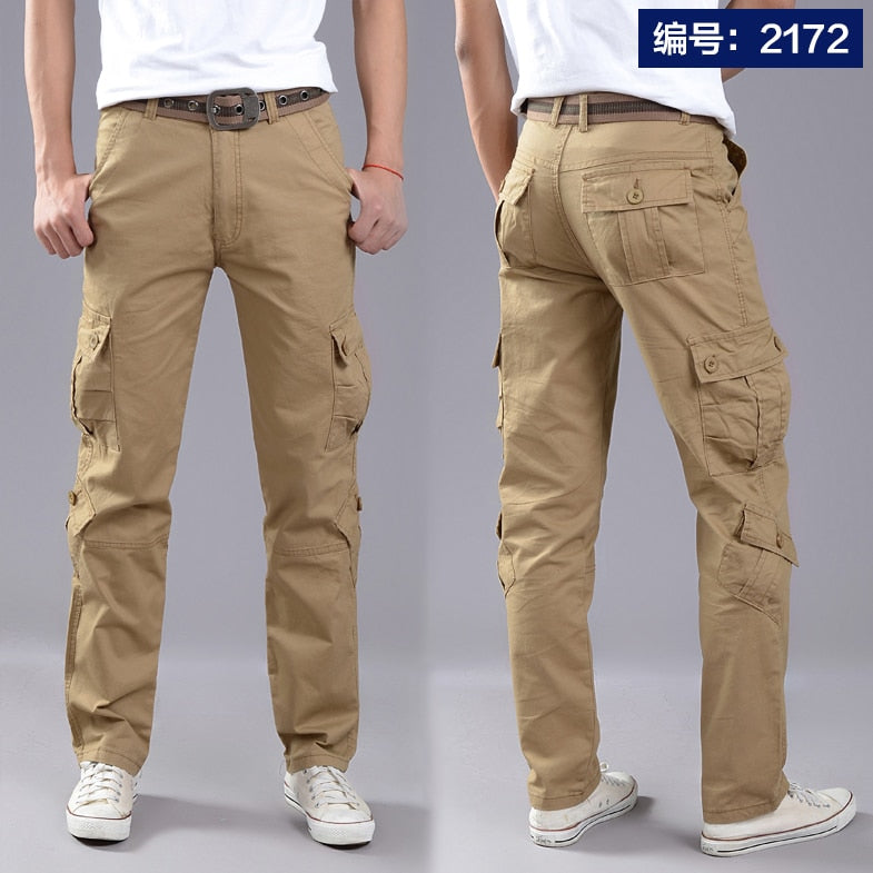 Pantalones Cargo Hombres Combate SWAT Ejército Militar Pantalones Algodón Muchos bolsillos Estiramiento Flexible Hombre Pantalones casuales Tallas grandes 28- 38 40