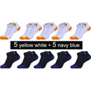 10 Pairs New Spring Summer Cotton Socks Boat Mesh Breathable Men&