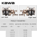 KAWA New Fishing Reel,Cast Drum Wheel, Bait Casting Reel,Max Drag 7kg,9+1 Bearing Aluminum Alloy,Sea Fishing Reel,Free Shipping