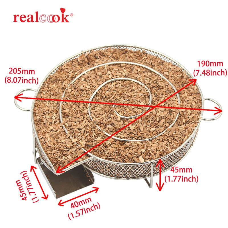 Generador de humo frío de 13,78 pulgadas para ahumador, parrilla de barbacoa, generador de humo frío, ahumador, pellets de madera, suministros de cocina