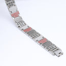 Vivari Men's Health Magnetic Bracelet For Men Silver Plated Pure Titanium Bangle Magnetic Ion Germanium Far Infar Red Bracelets