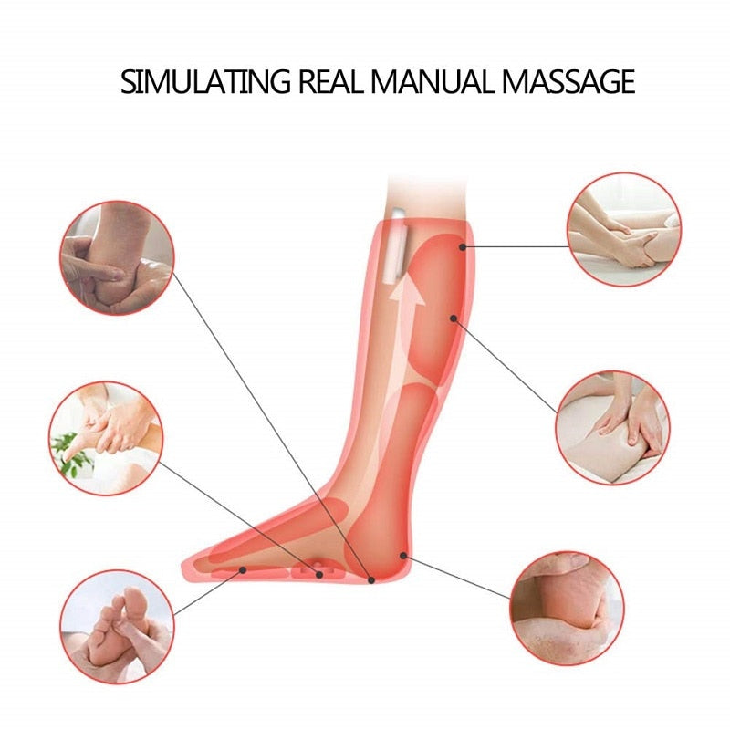Luftkompressions-Bein-Fuß-Massagegerät Vibrations-Infrarottherapie-Arm-Taillen-pneumatische Luftpackungen 2Modi 2Temp Förderung der Blutentspannung